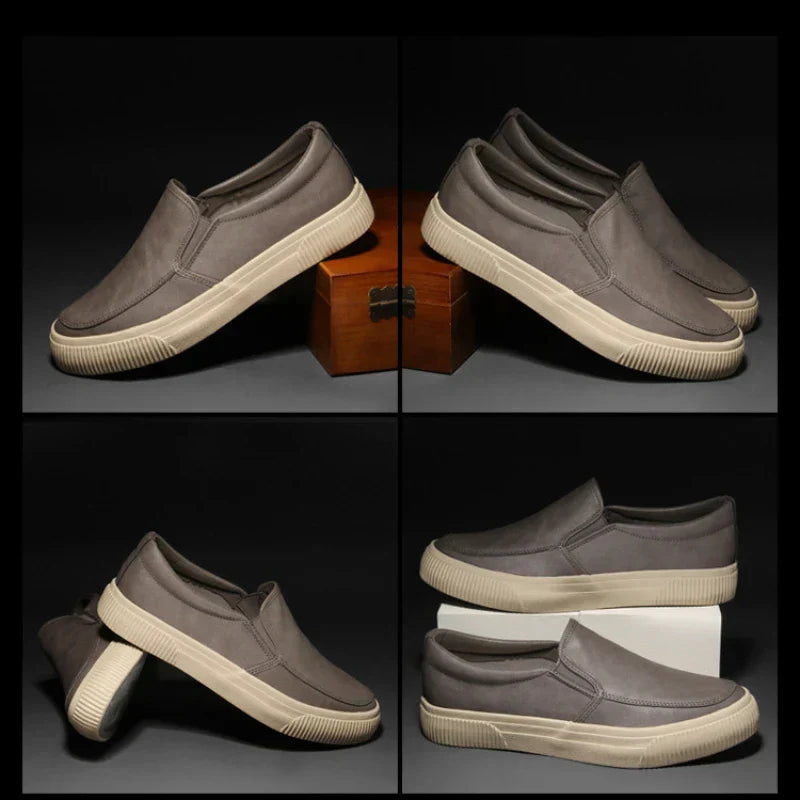 Elegante leder-loafer für herren