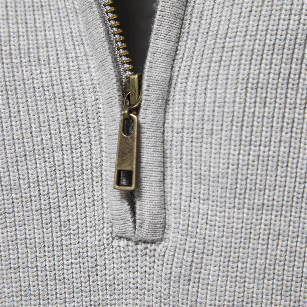 Pullover mit halbem reißverschluss