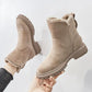 Mit wolle gefütterte reißverschlussstiefel für damen
