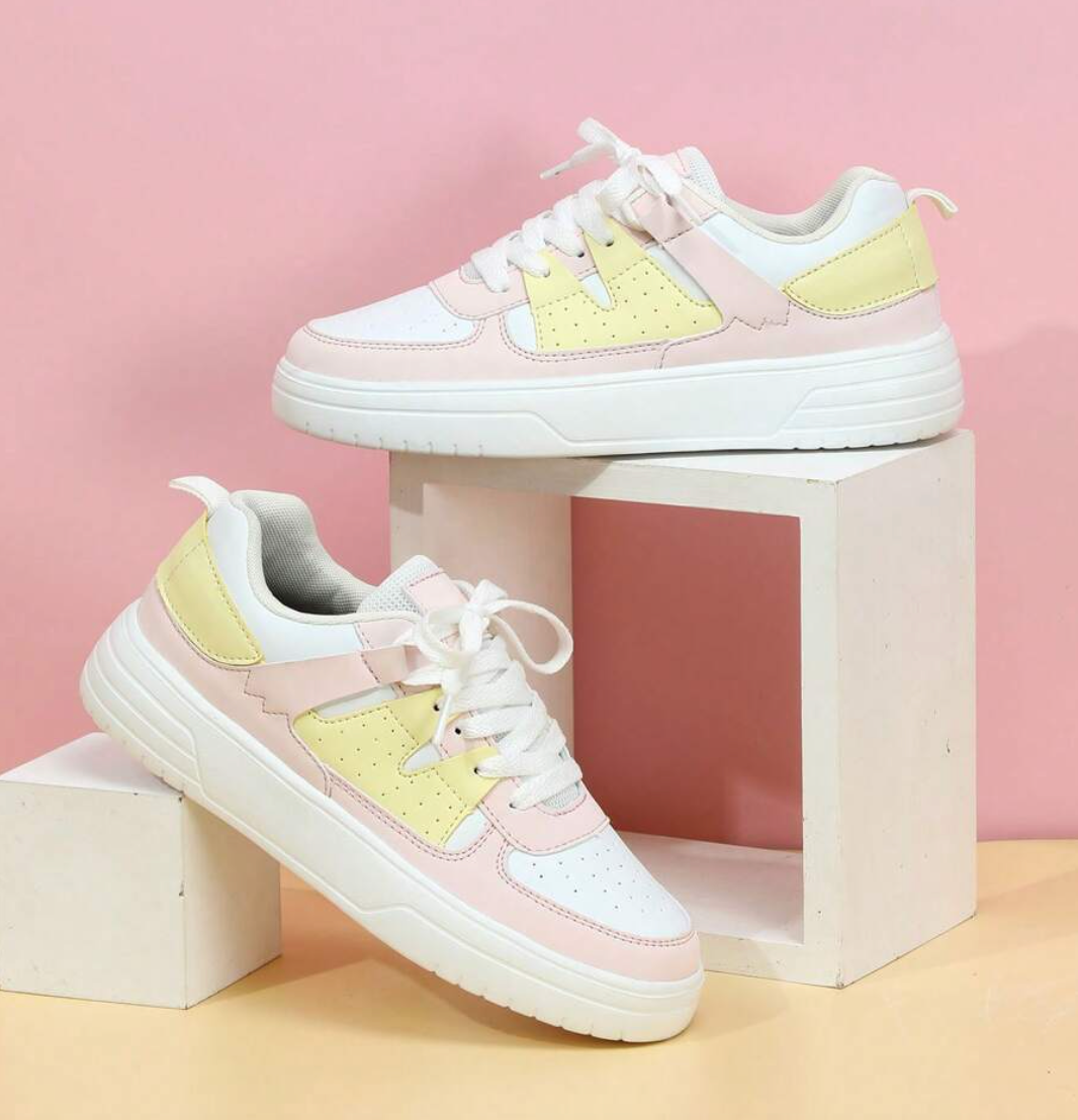 Rosa und Gelb Sneaker für Damen