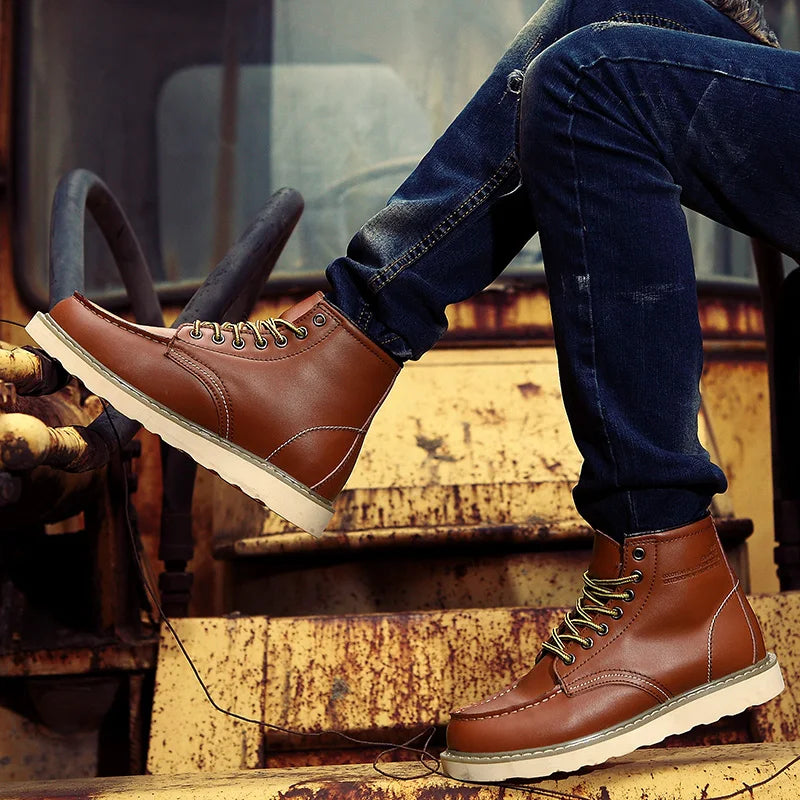 Retro-winterstiefel für herren | warm & robust