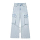 Weite jeans jessamine l mit schnürverschluss