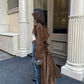 Farnza - trenchcoat aus wildleder
