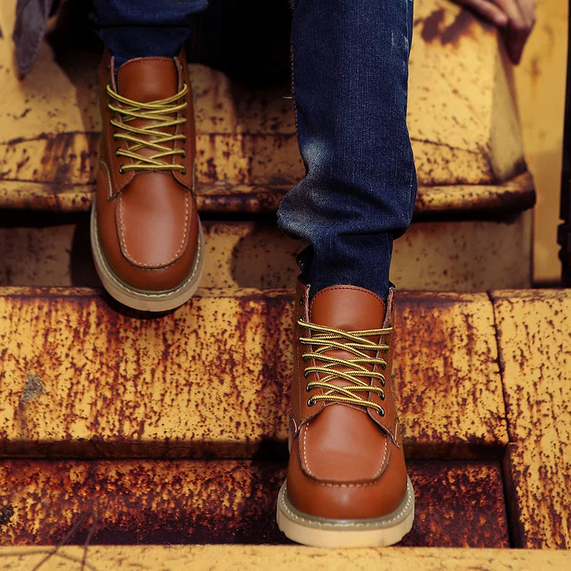 Retro-winterstiefel für herren | warm & robust