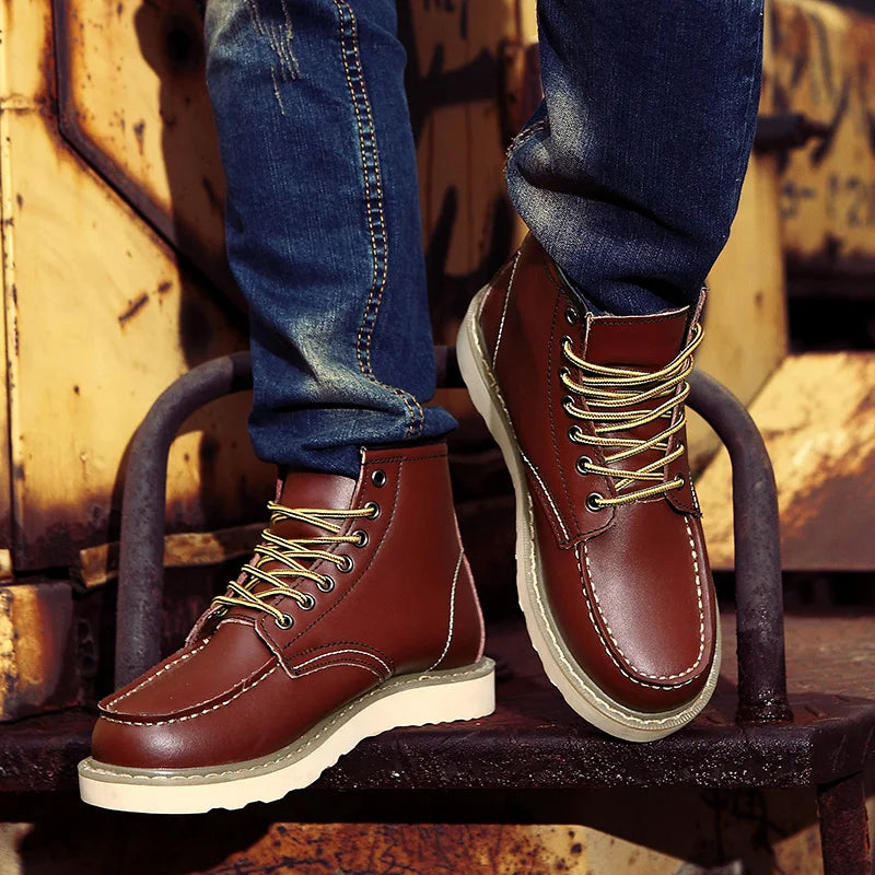 Retro-winterstiefel für herren | warm & robust