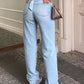 Damen jeanshose mit lockerer passform