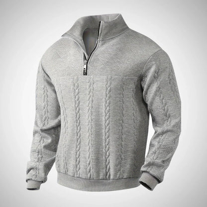 Marcel vintage-pullover mit reißverschluss für herren