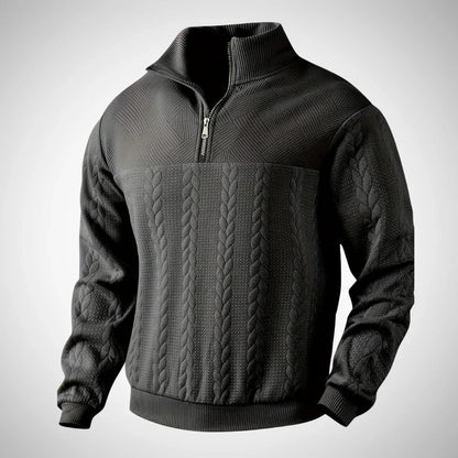 Marcel vintage-pullover mit reißverschluss für herren