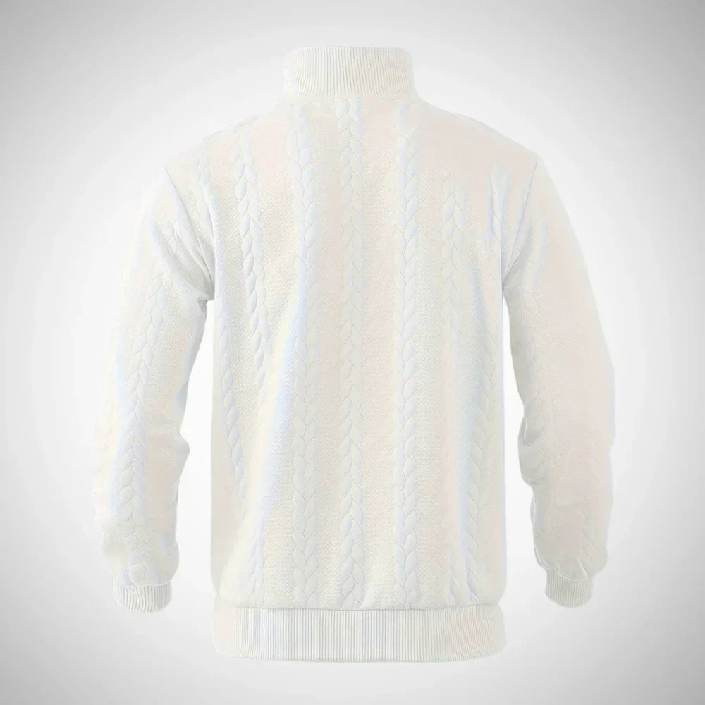 Marcel vintage-pullover mit reißverschluss für herren