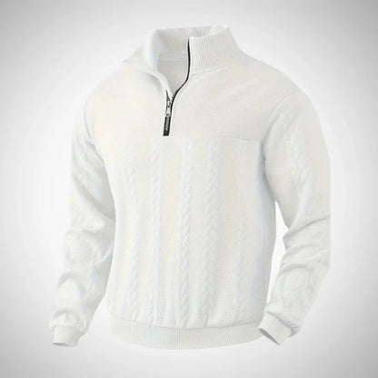 Marcel vintage-pullover mit reißverschluss für herren