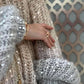 Cassidy | glitzernde seidenstrickjacke