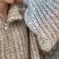 Cassidy | glitzernde seidenstrickjacke