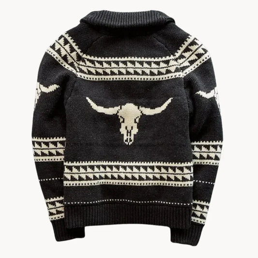 Buffalo - robuste und raffiniert gestaltete pulloverjacke für herren