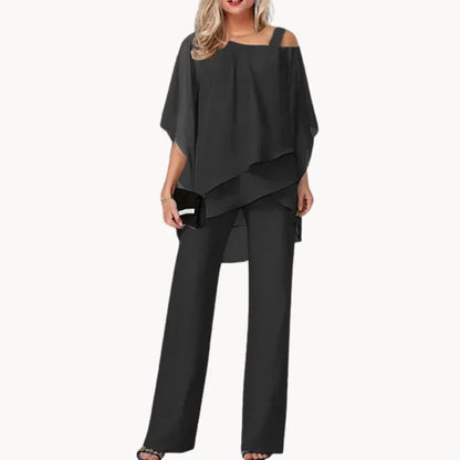 Wilma – elegantes, schulterfreies zweiteiler-set für damen