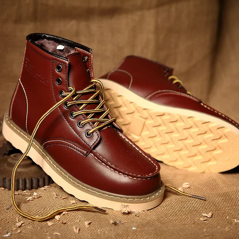 Retro-winterstiefel für herren | warm & robust
