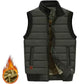 Warme outdoor-weste mit futter für herren