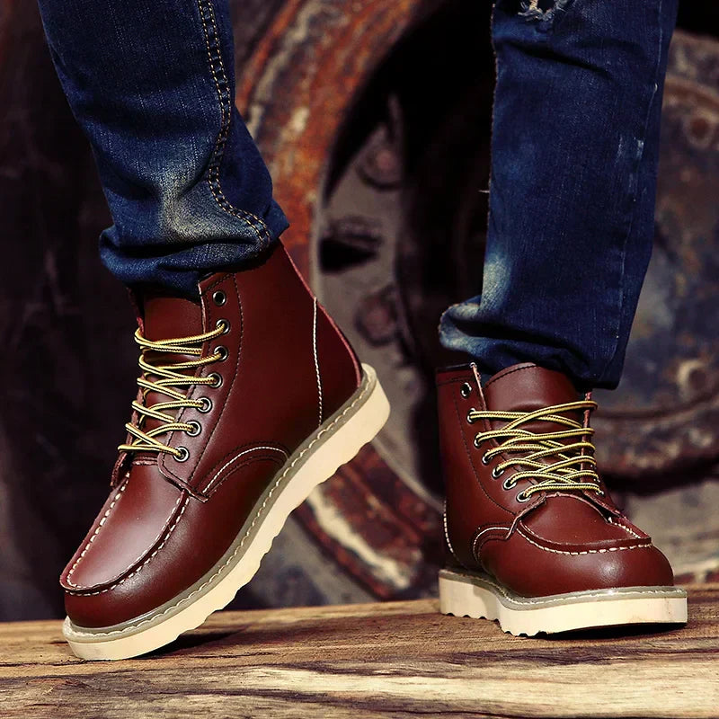 Retro-winterstiefel für herren | warm & robust