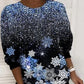 Weihnachtspullover | Glitzer | Langarm | Weihnachtspulli | Damenbekleidung-Leyna Moda