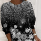 Weihnachtspullover | Glitzer | Langarm | Weihnachtspulli | Damenbekleidung-Leyna Moda