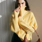Amelina - warmer rollkragenpullover mit reibverschluss