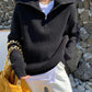 Amelina - warmer rollkragenpullover mit reibverschluss