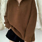 Amelina - warmer rollkragenpullover mit reibverschluss