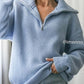Amelina - warmer rollkragenpullover mit reibverschluss