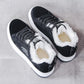 Winter Sneakers - Damen Schnürschuhe mit Shearling-Futter-Leyna Moda
