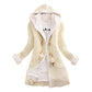 Wintermantel | Kapuzenmantel | Sherpa gefüttert | Fleece Mantel Jacke | Damenjacke-Leyna Moda