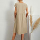 Elena – beiges sommerkleid mit rundhalsausschnitt