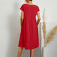Elena – beiges sommerkleid mit rundhalsausschnitt