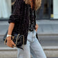 Deandre – loungewear-jacken mit o-ausschnitt und pailletten