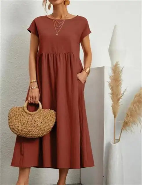 Schwarzes freizeit-maxikleid - Lena
