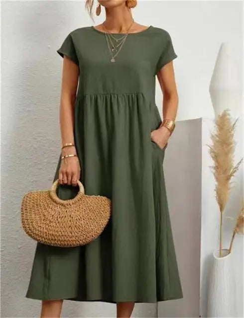Schwarzes freizeit-maxikleid - Lena