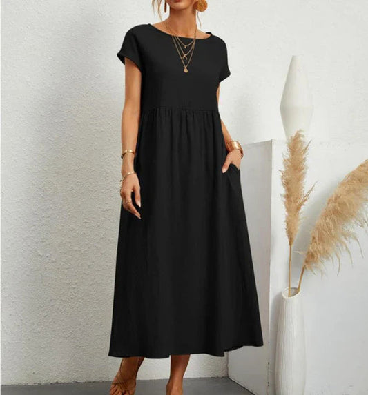 Schwarzes freizeit-maxikleid - Lena