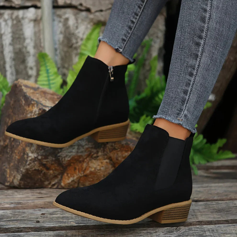 Elegante damen-ankle-boots mit reißverschluss – damen