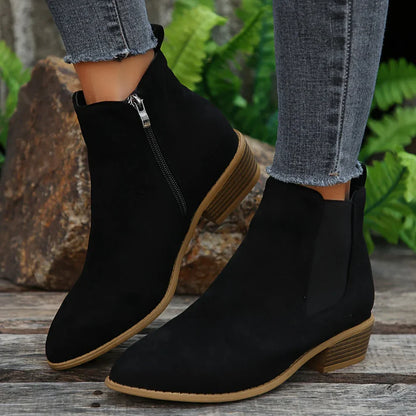 Elegante damen-ankle-boots mit reißverschluss – damen