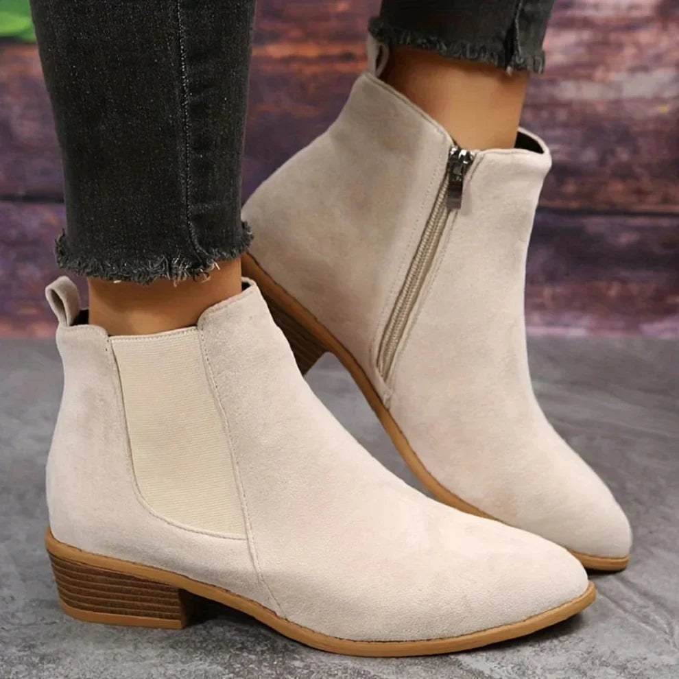 Elegante damen-ankle-boots mit reißverschluss – damen