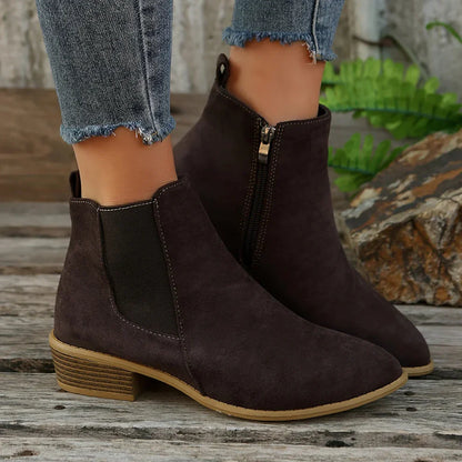 Elegante damen-ankle-boots mit reißverschluss – damen