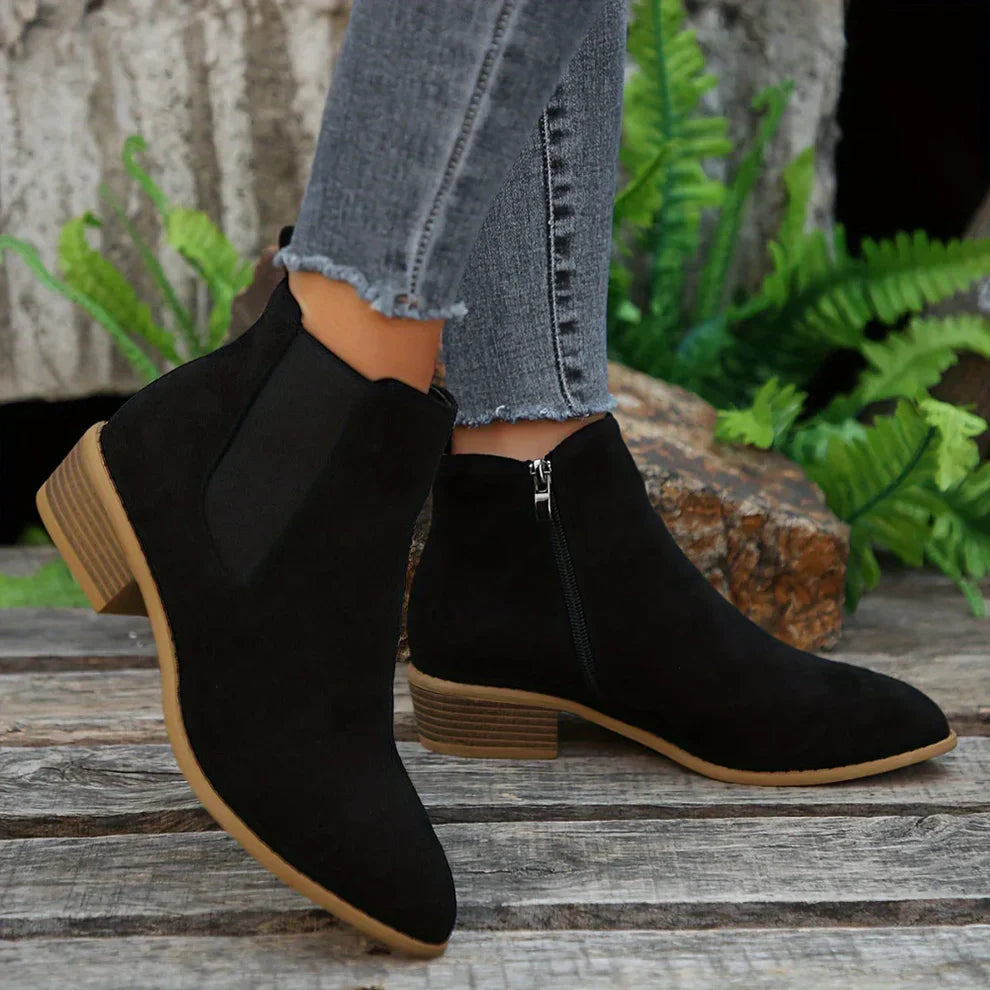 Elegante damen-ankle-boots mit reißverschluss – damen