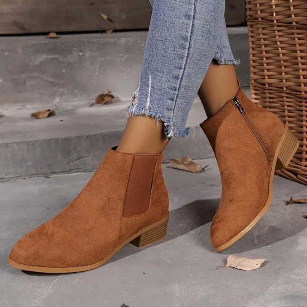 Elegante damen-ankle-boots mit reißverschluss – damen