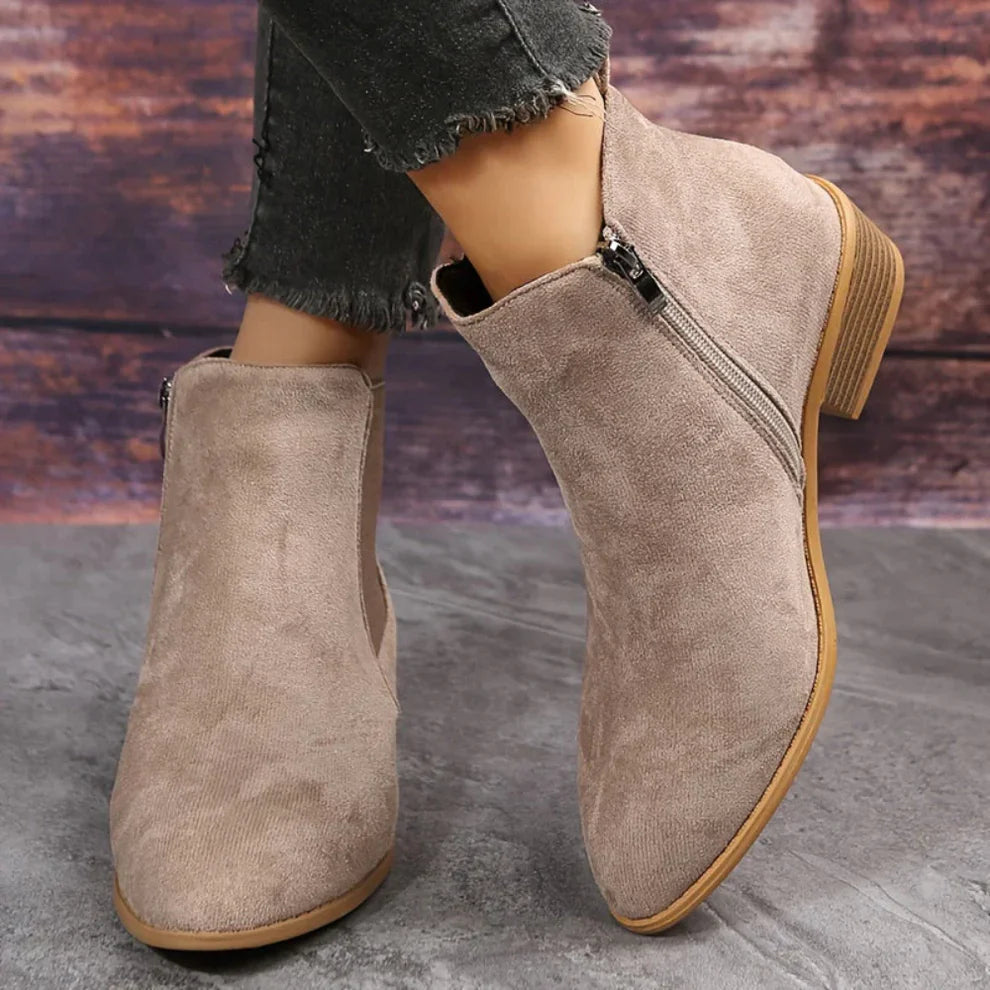 Elegante damen-ankle-boots mit reißverschluss – damen