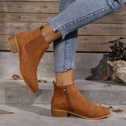 Elegante damen-ankle-boots mit reißverschluss – damen