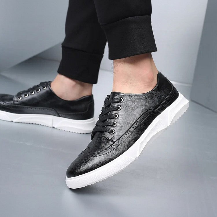 Elegante herren-sneaker aus leder für smart-casual-anlässe