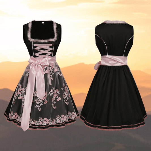 Rosa Einzigartige Tracht für Damen mit Schürze und Bluse