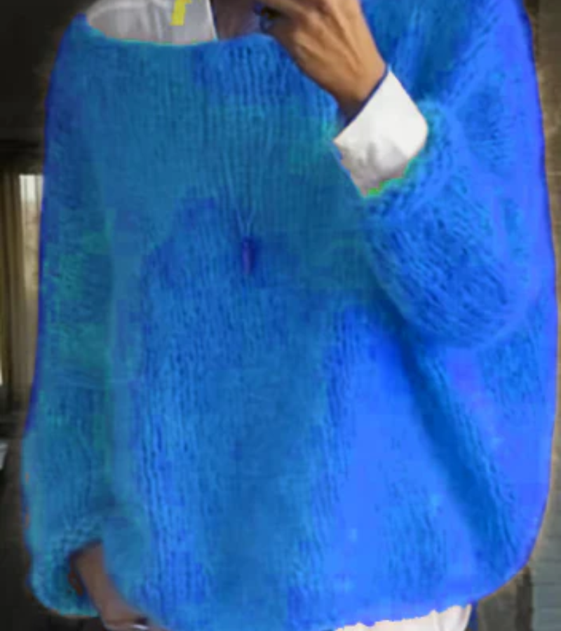 Übergroßer gestrickter damenpullover | weich und gemütlich