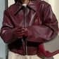Cassidy – stylische, übergroße lederjacke