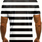 Isaac – kontrastgestreiftes t-shirt für männer
