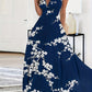 Weißes maxikleid mit blumenmuster - Emilia