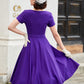 Weißes vintage-kleid midi - greta